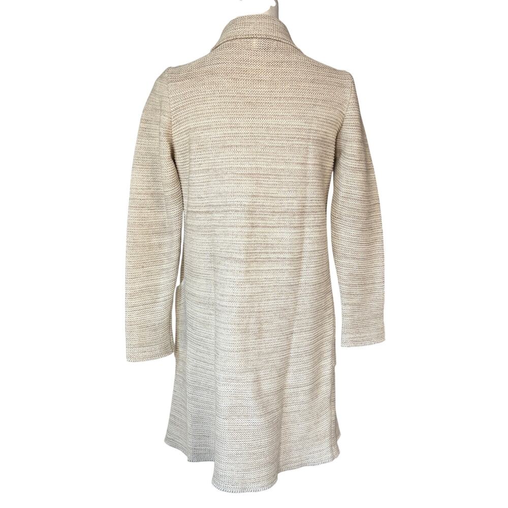 Natural Style Long Cardigan Coastal Grandma Linen Cottagecore Neutral Size XS - Picture 3 of 10